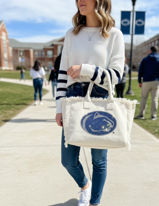 Penn State Nittany Lion Ivory Tote Bag