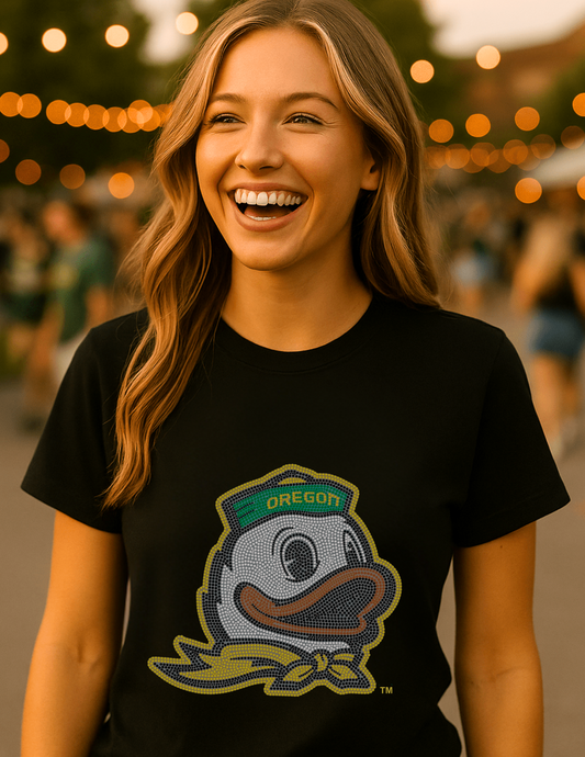 Game Day T-Shirt, Short Sleeve Black, University of Oregon Duck