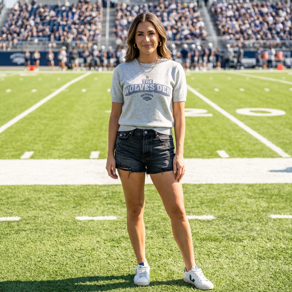 University of Nevada The Wolves' Den Grey Crewneck Sweater