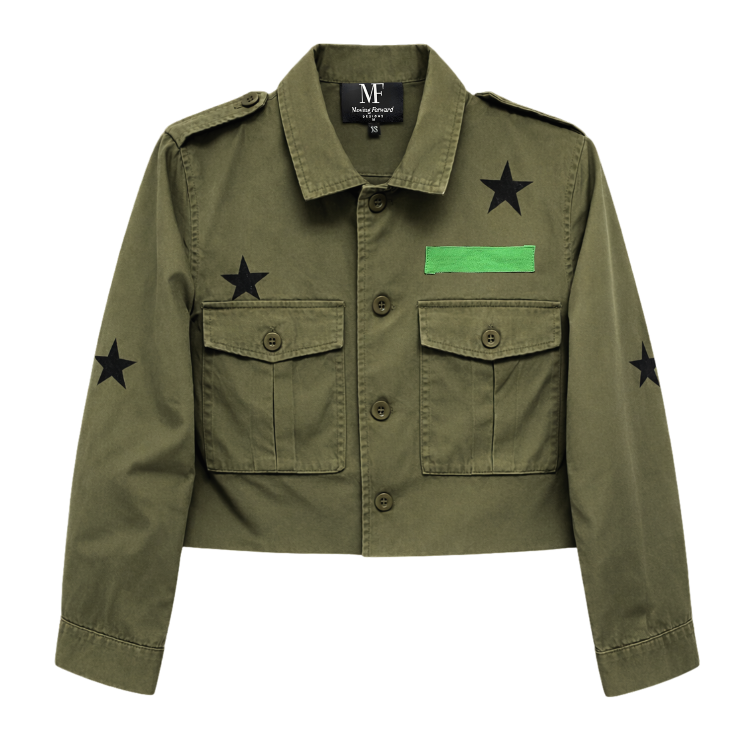 Arizona State Sun Devils Script Army Green Shacket
