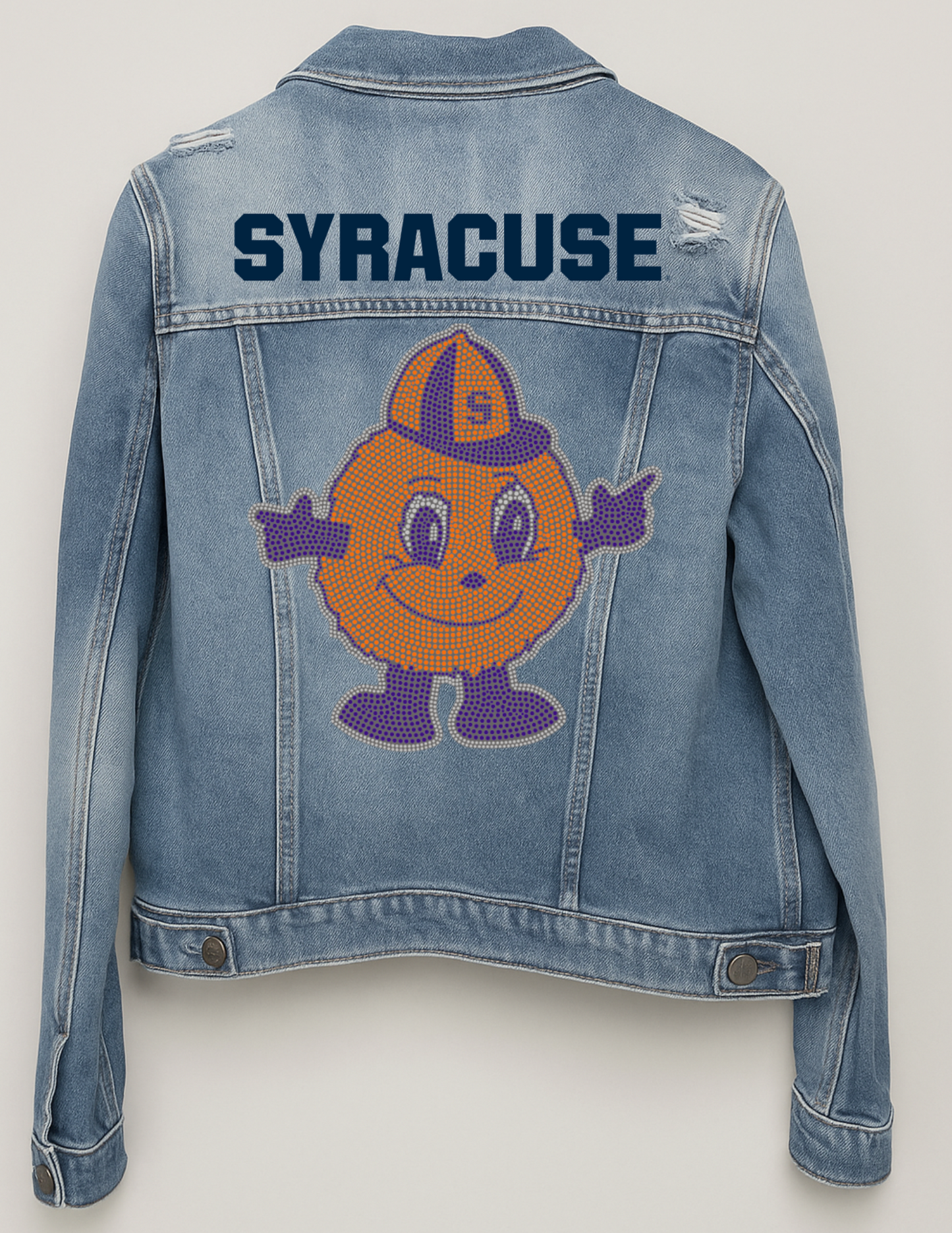 Game Day Jacket, Blue Denim, Syracuse Otto Orange