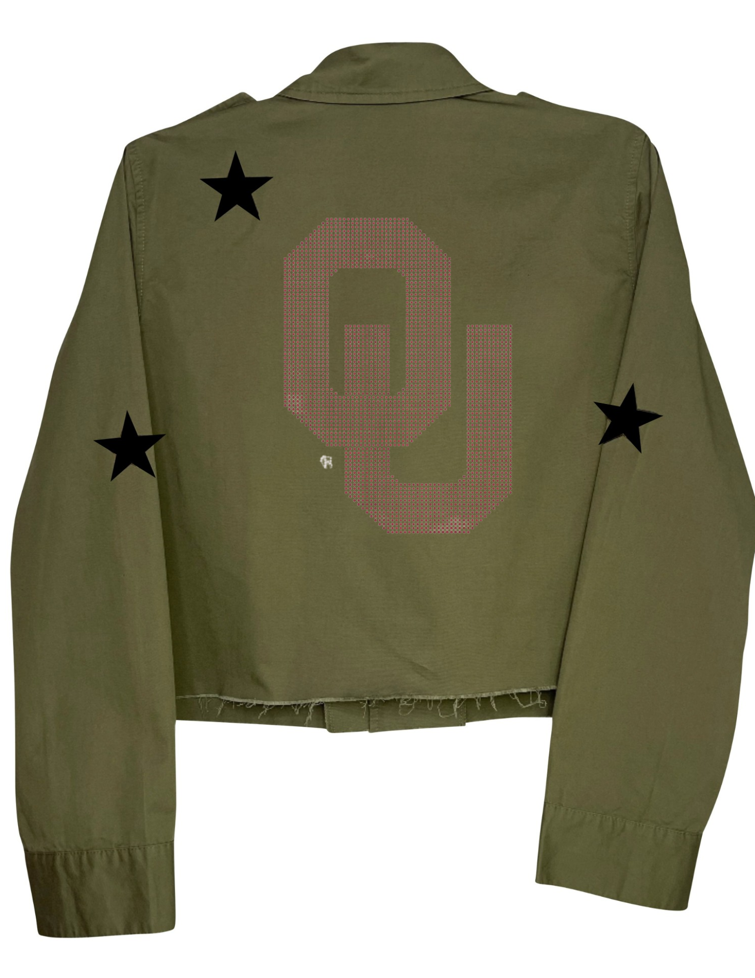 University of Oklahoma Interlocking OU Army Green Shacket