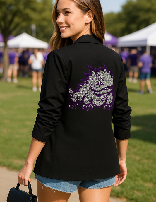 Game Day Blazer, Black, TCU Horned Frog