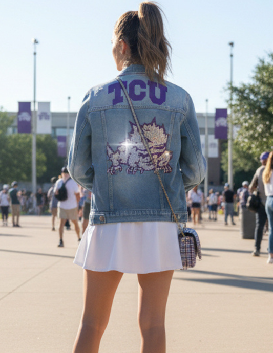 TCU Horned Frog Denim Jacket