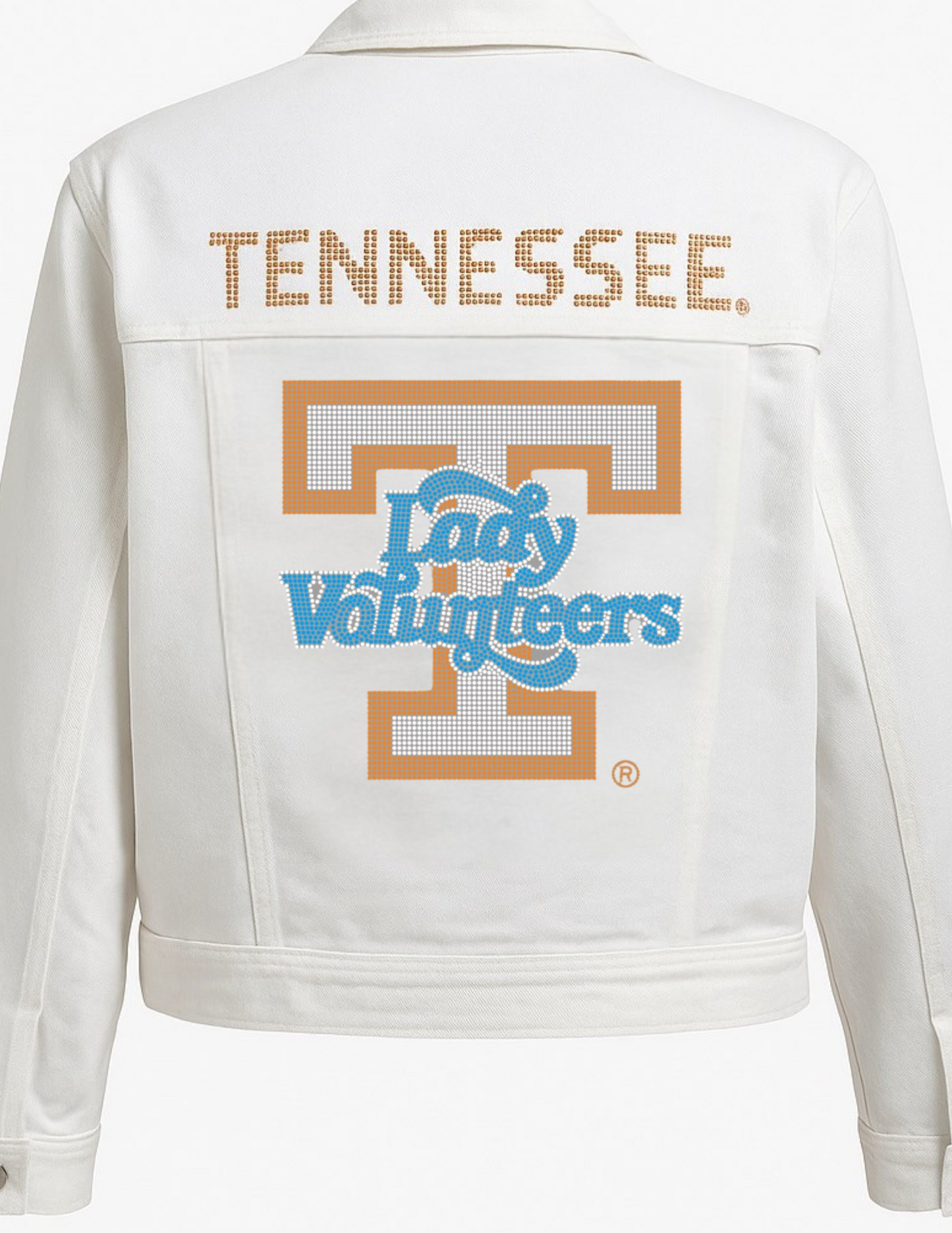 Game Day Jacket, White Denim, Tennessee Lady Vols T
