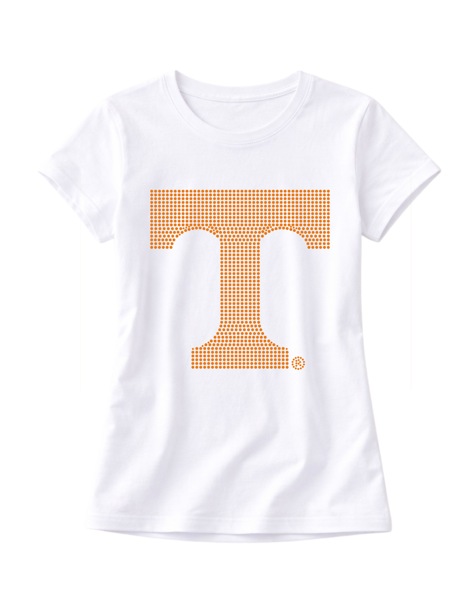 Tennessee Vols Large T White Crewneck Short Sleeve T-Shirt