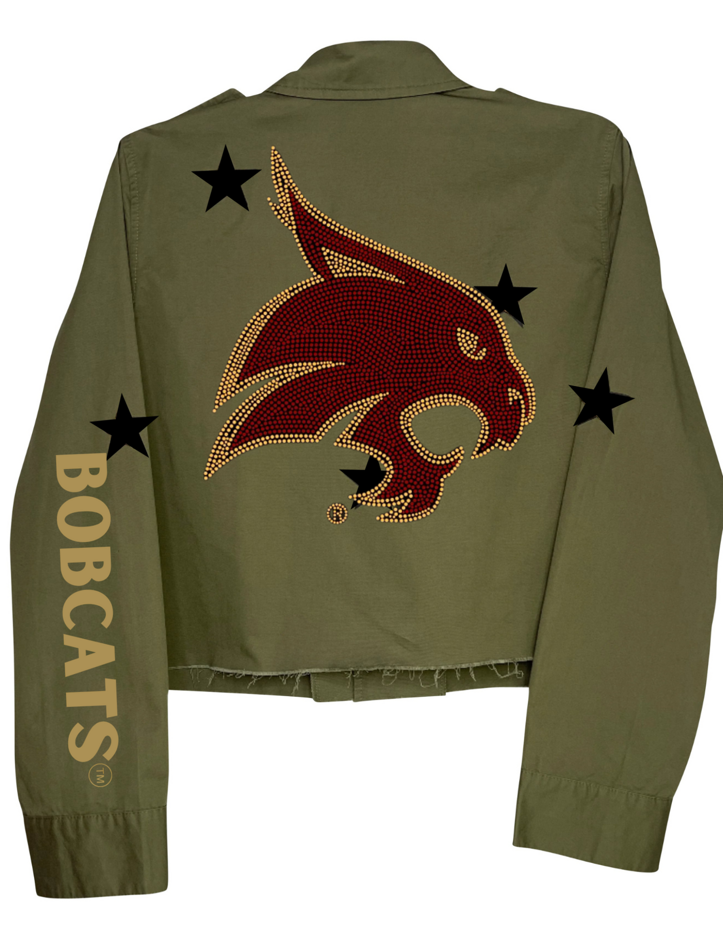 Texas State Bobcats Army Green Shacket