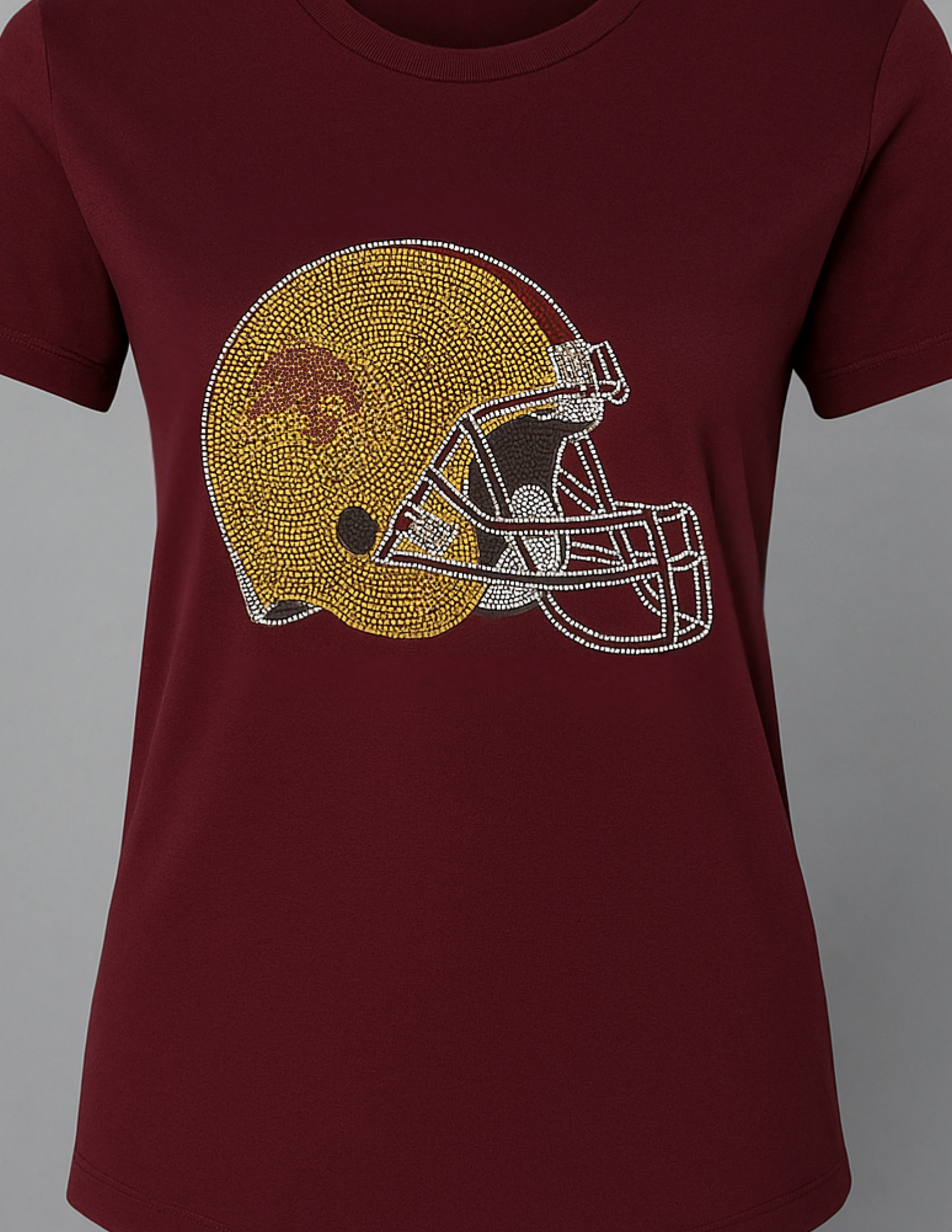 Game Day T-Shirt, Crewneck Maroon, Texas State Helmet