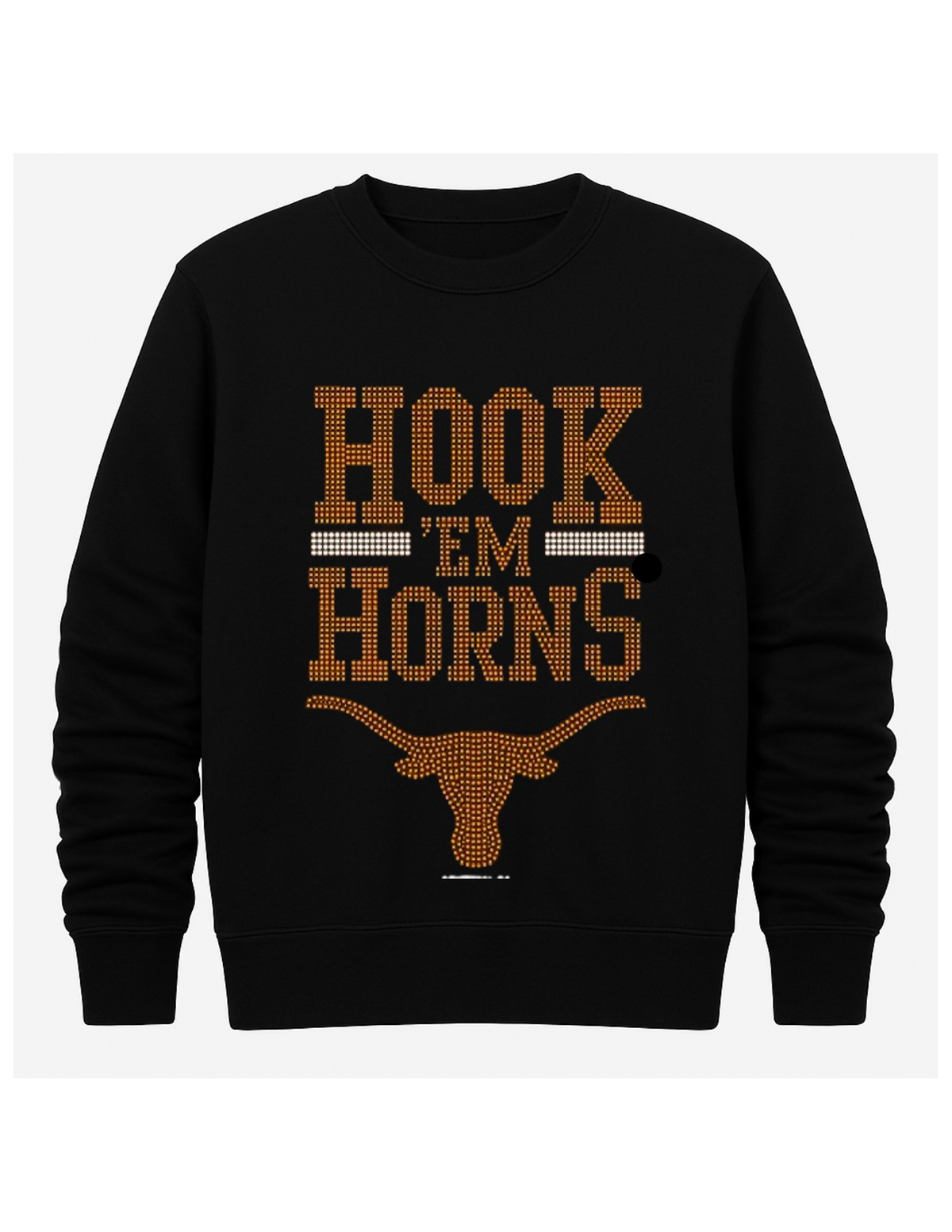 University of Texas-Austin Hook Em Horns Black Crewneck Sweatshirt, view 3