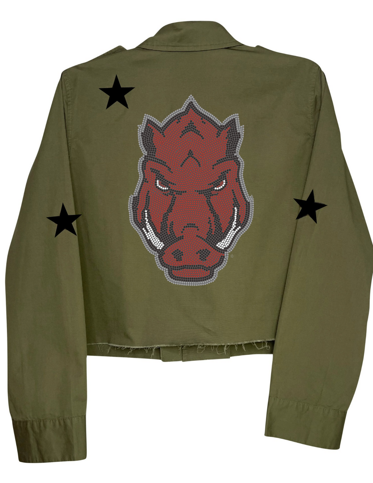 University of Arkansas Razorback Star Army Green Jacket