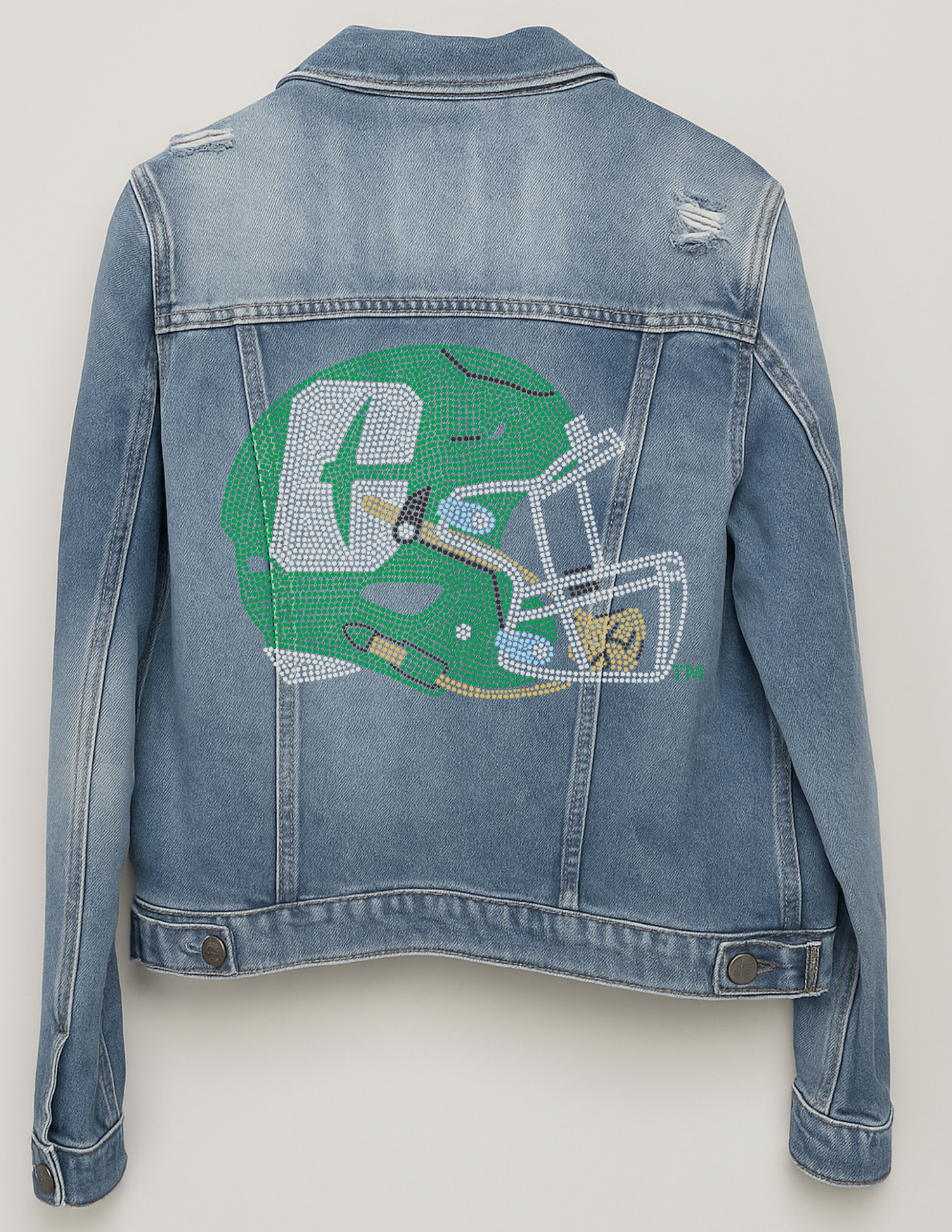 University of N Carolina-Charlotte Helmet Blue Denim Jacket