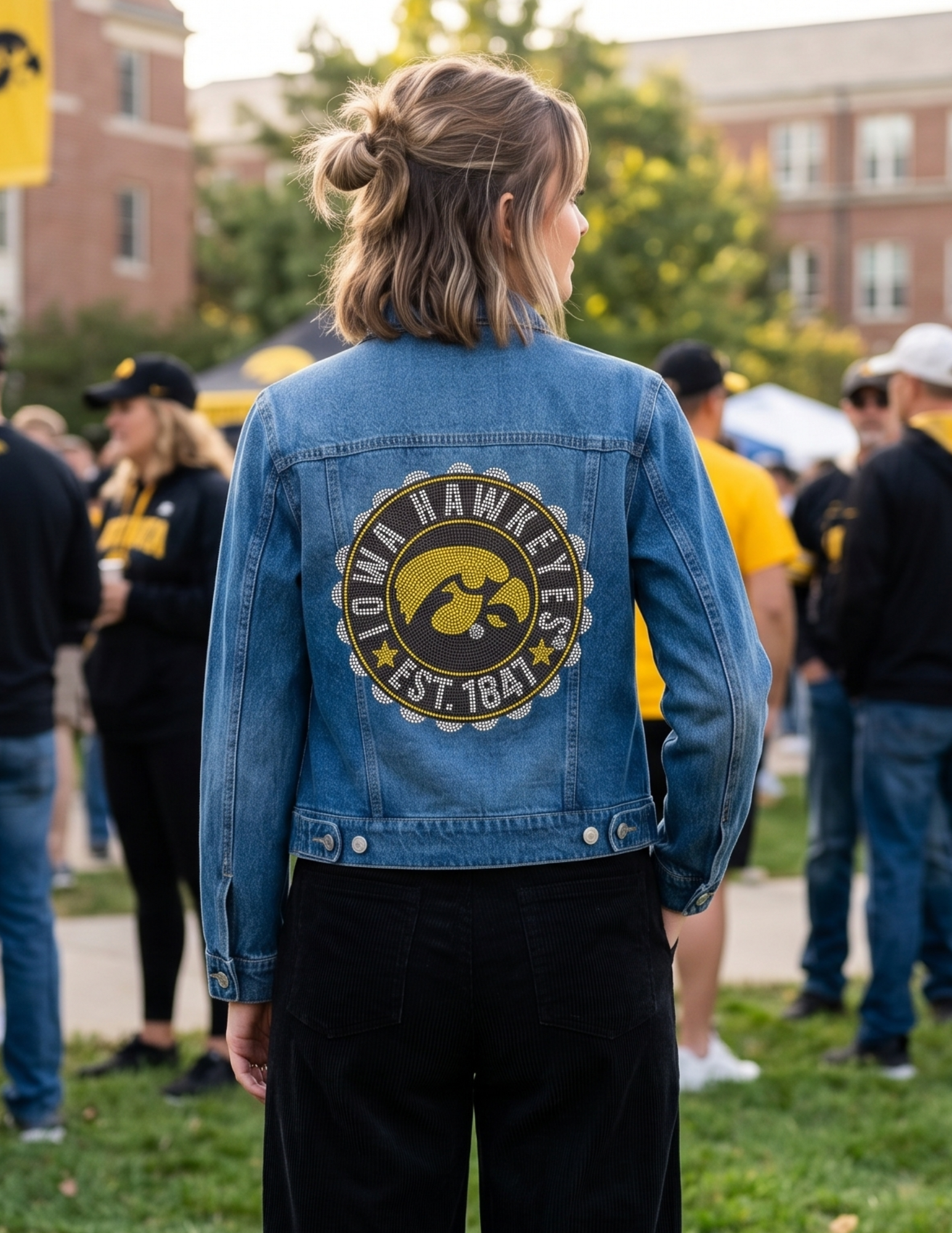 Univ of Iowa EST. 1841 Blue Denim Jacket