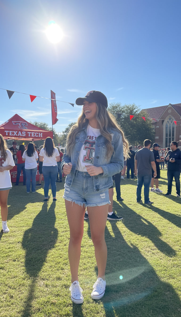 Texas Tech TT Blue Denim Jacket