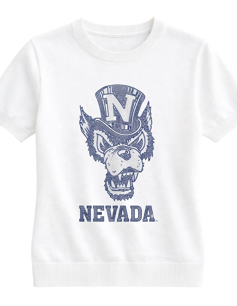 University of Nevada Wolf Vintage White Short Sleeve Sweater