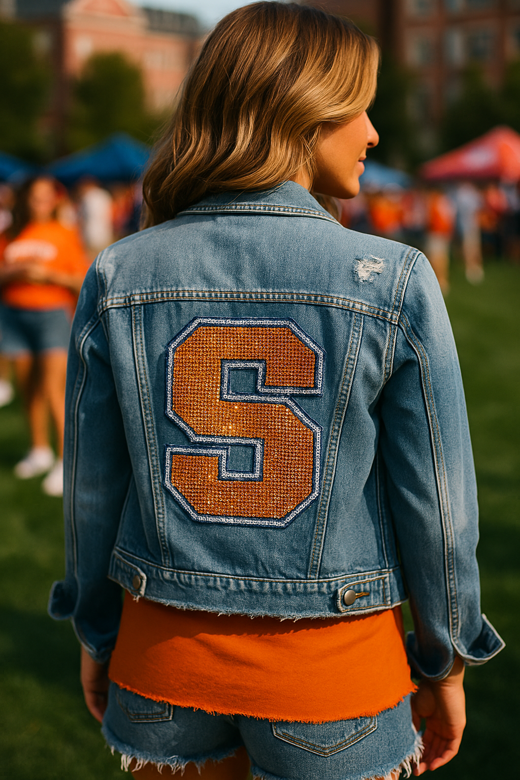 Game Day Jacket, Blue Denim, Syracuse S