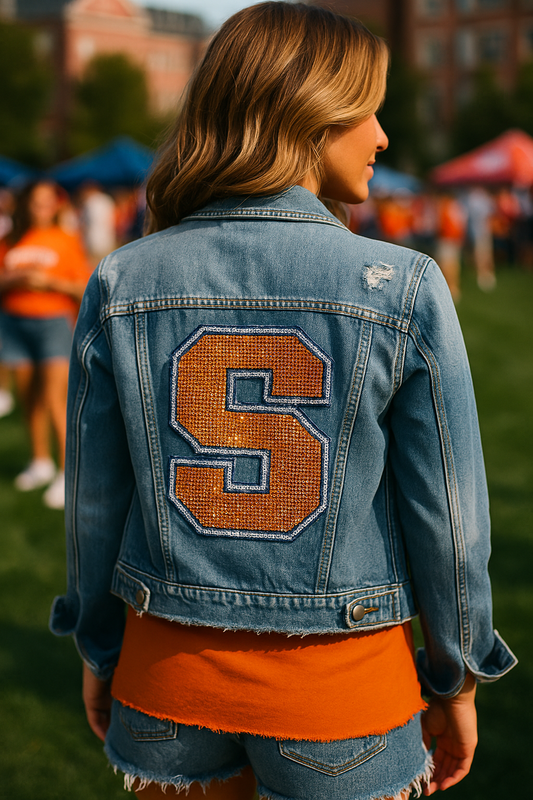 Game Day Jacket, Blue Denim, Syracuse S