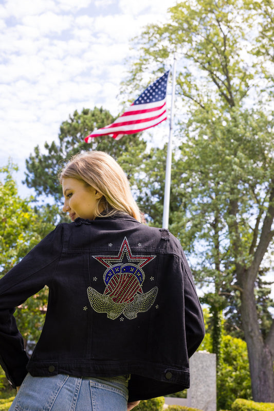 Jacket, Black Denim, Star and Boots