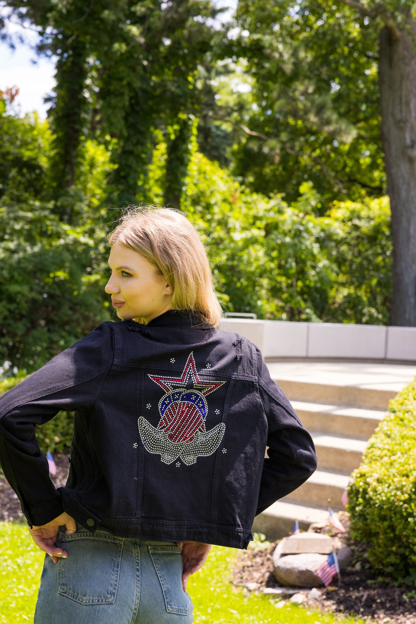 Jacket, Black Denim, Star and Boots