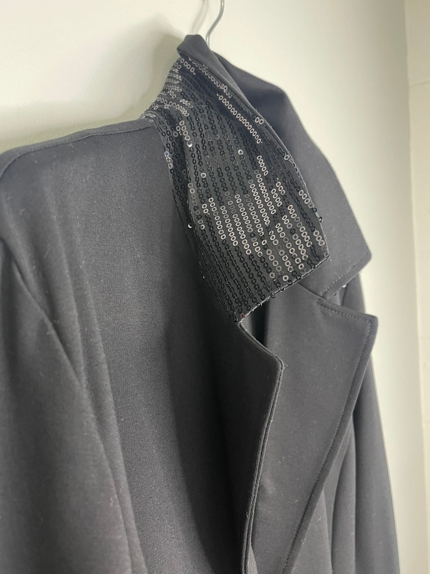 Blazer, Black Stretch with Sequins, XOXO