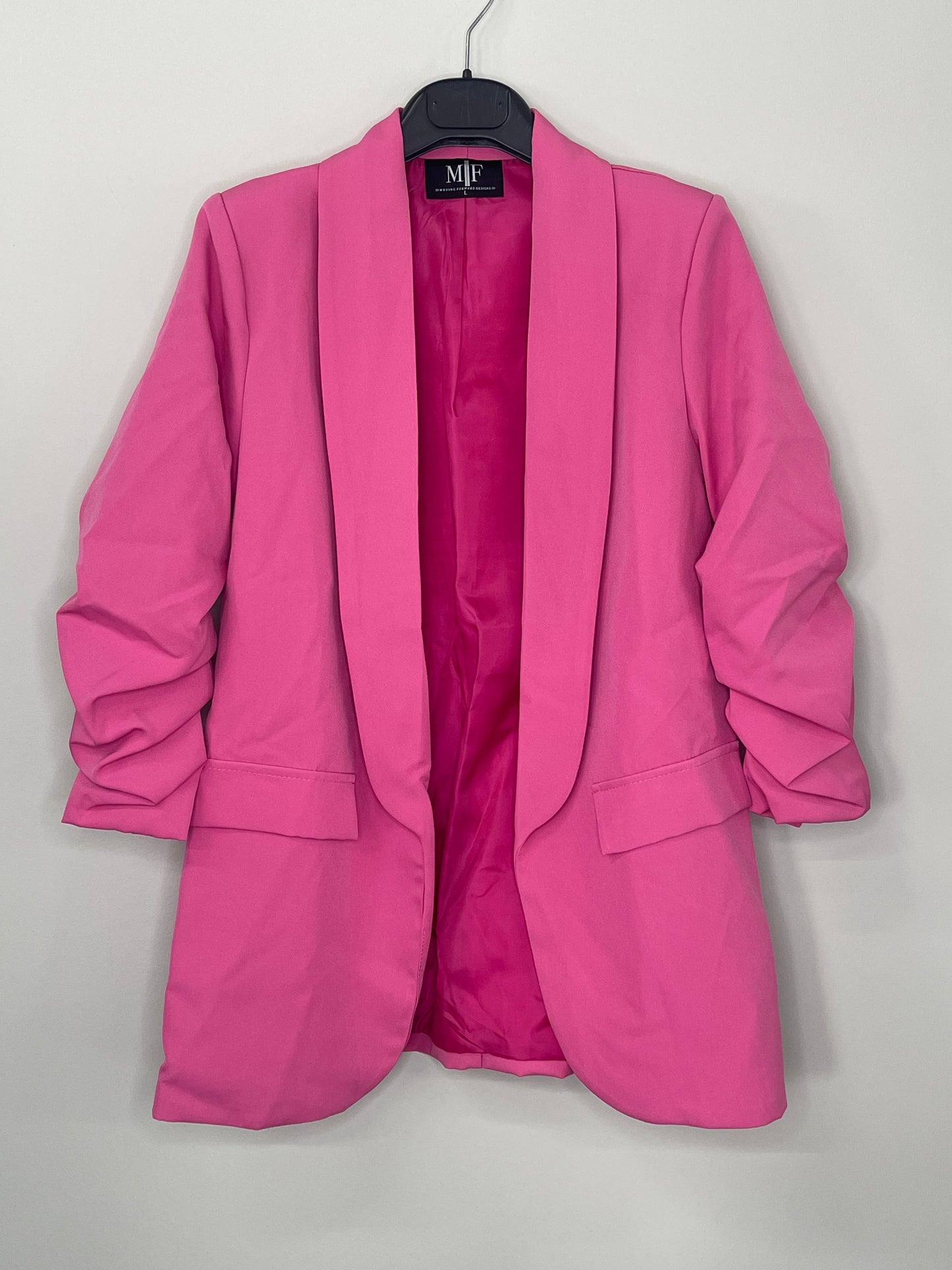 Blazer, Ruched Candy Pink, Tiger Bolt