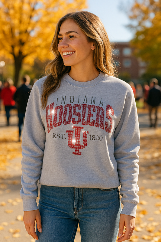 Indiana University EST 1820 Gray Crewneck Sweatshirt