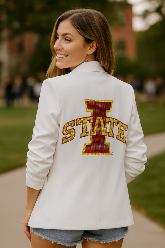 Game Day Blazer, White, Iowa State Large I State