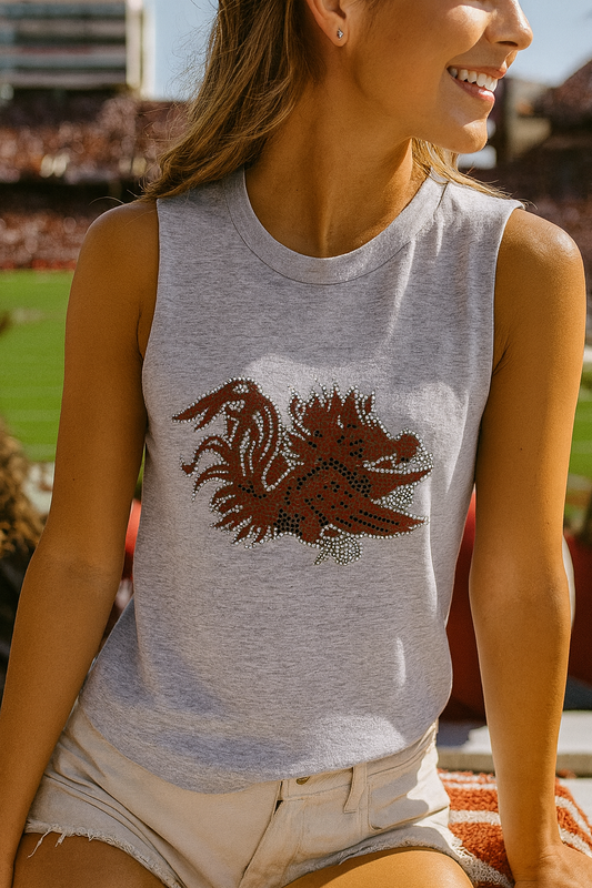 University of South Carolina Gamecock Gray Tank Top