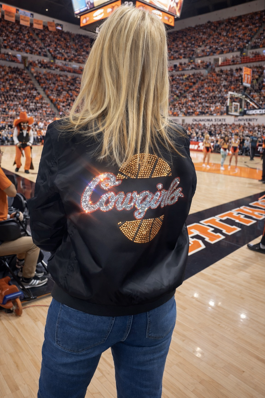 Oklahoma State OSU Cowgirls Basketball Black Bomber