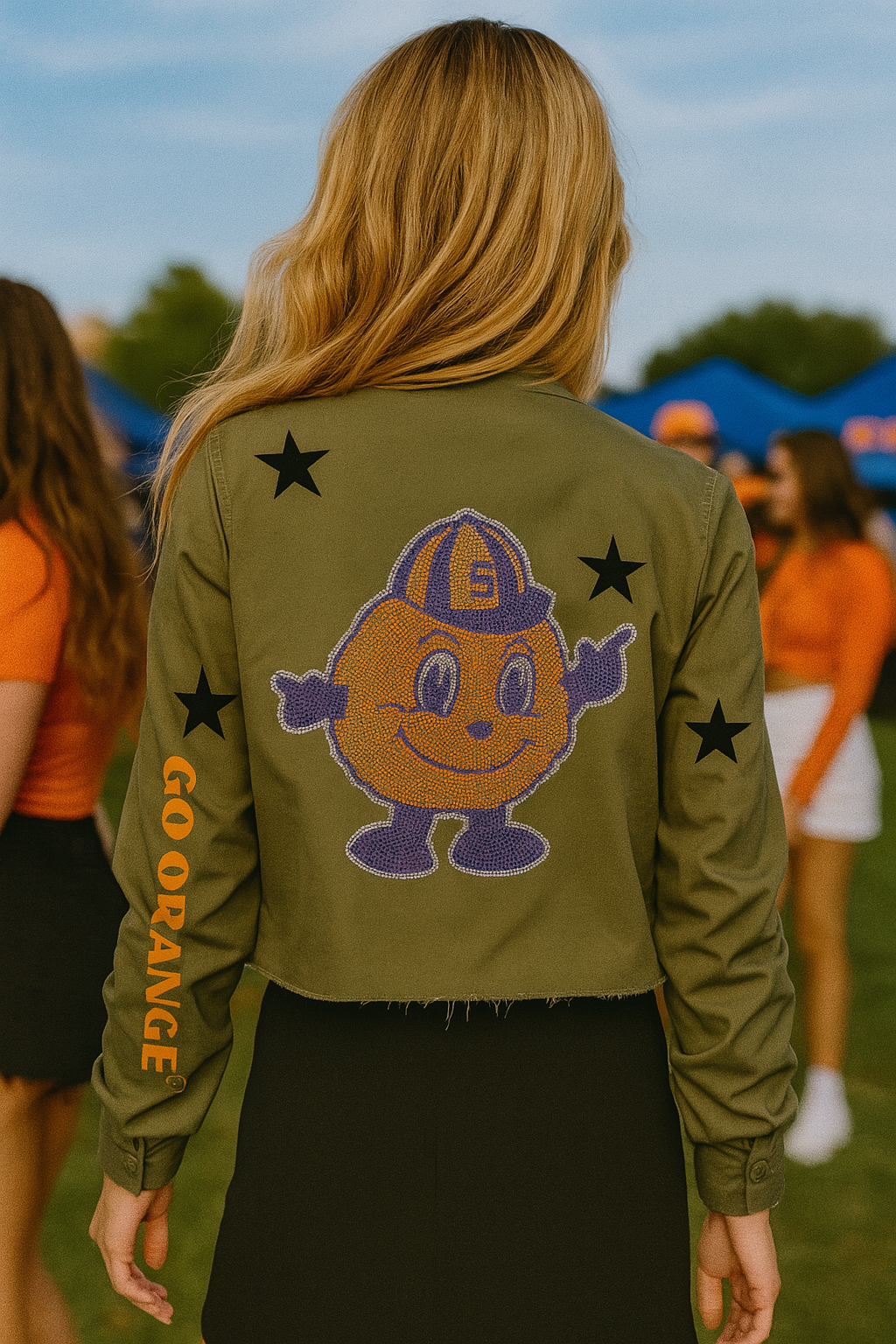 Syracuse Otto Go Orange Army Green Shacket