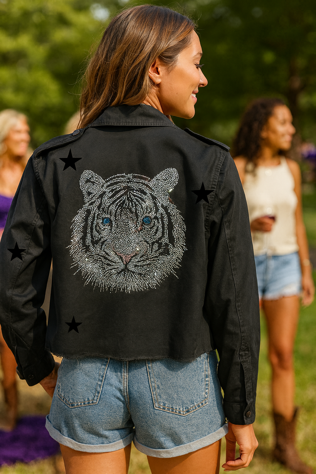 Silver Tiger Black Shacket