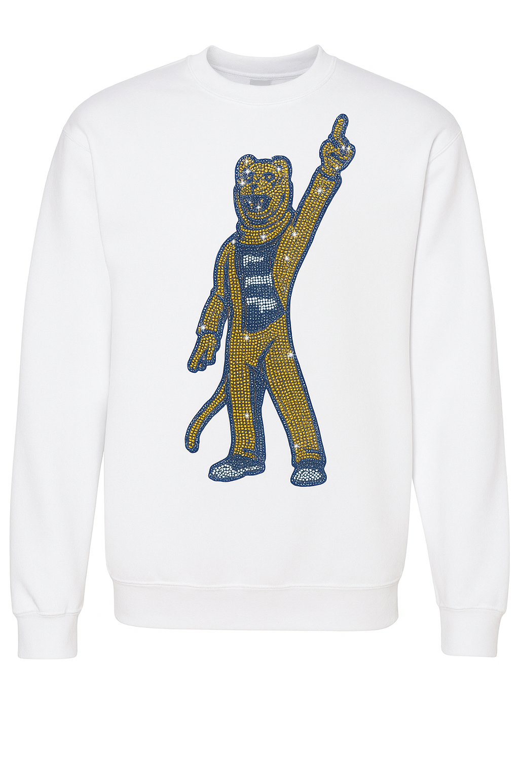 Game Day Sweatshirt, Crewneck White, Penn State Full Body Mascot