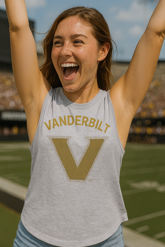 Vanderbilt Star V Gray Tank Top
