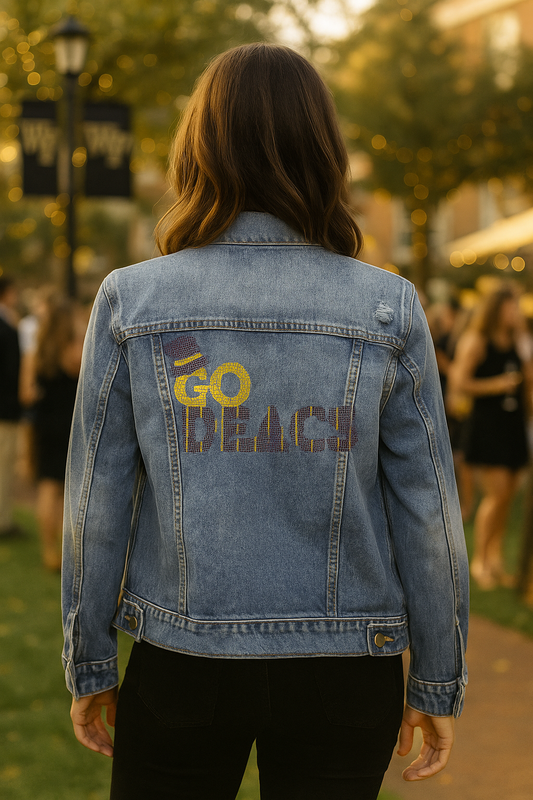 Game Day Jacket, Blue Denim, Wake Forest Go Deacs