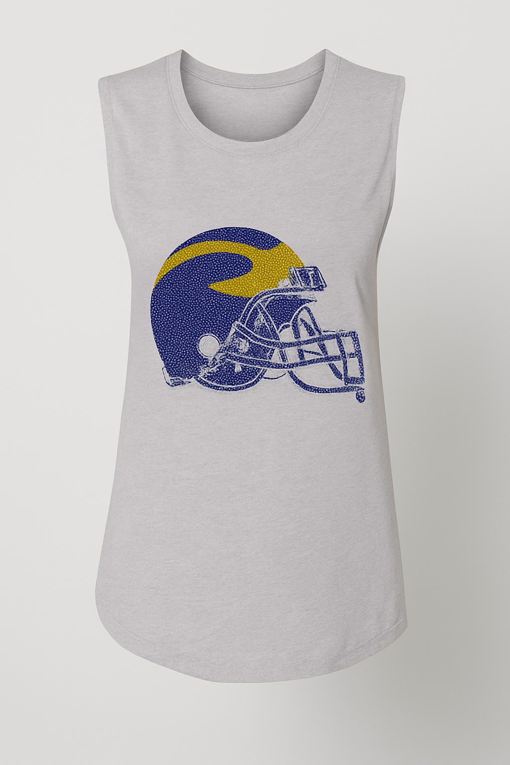 University of Michigan Helmet Gray Tank Top