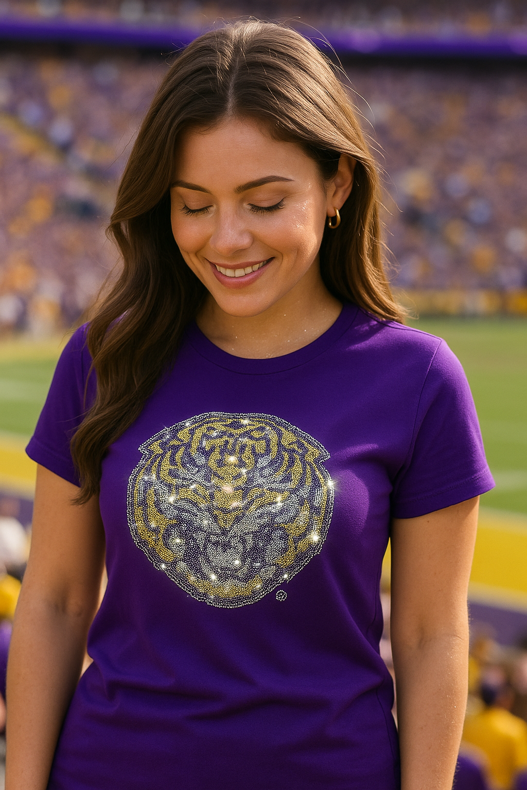 Game Day T-Shirt, Purple, LSU Mike The Tiger
