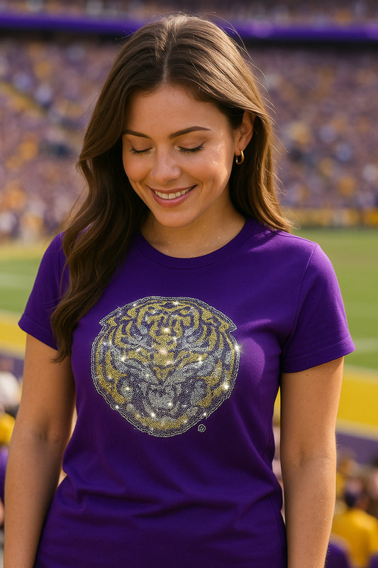 Game Day T-Shirt, Purple, LSU Mike The Tiger