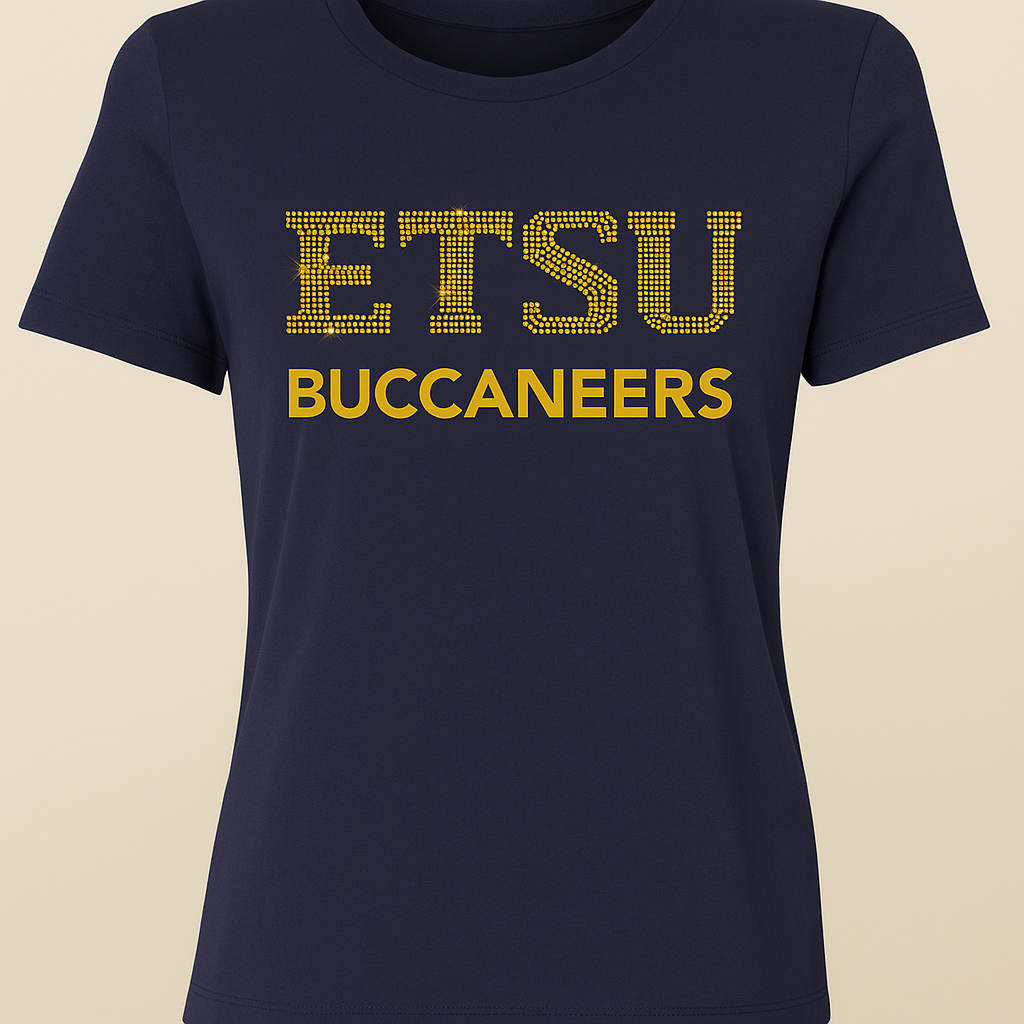 Game Day T-Shirt, Crewneck Navy, East Tennessee State ETSU Buccaneers