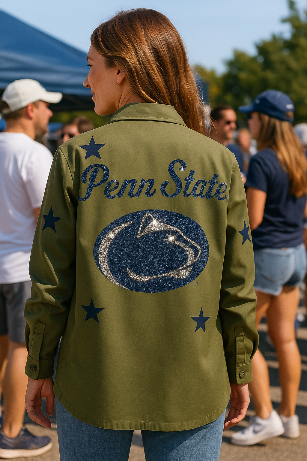 Penn State & Decal Green Army Shacket
