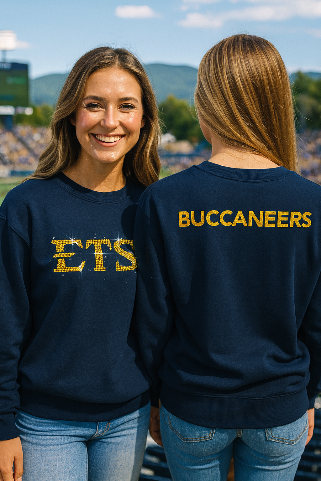Game Day Sweatshirt, Crewneck Navy, East Tennessee State ETSU