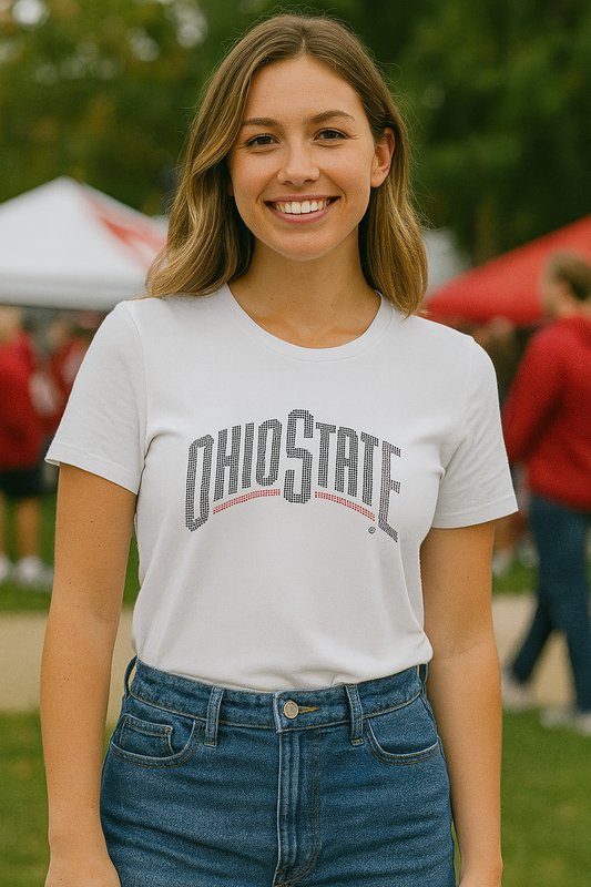 Game Day T-Shirt, White, Ohio State Curve Black
