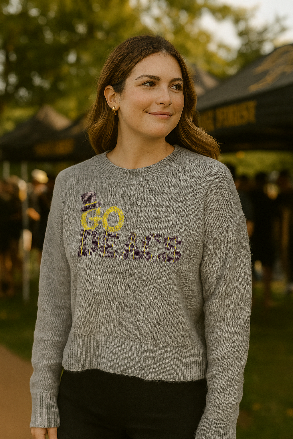 Wake Forest Gray Crewneck Go Deacs Sweater