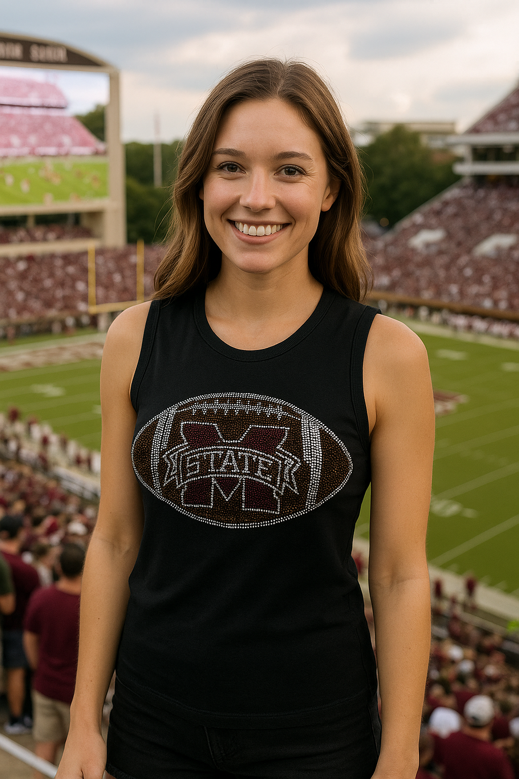 Game Day, Black Tank Top, Mississippi State Football
