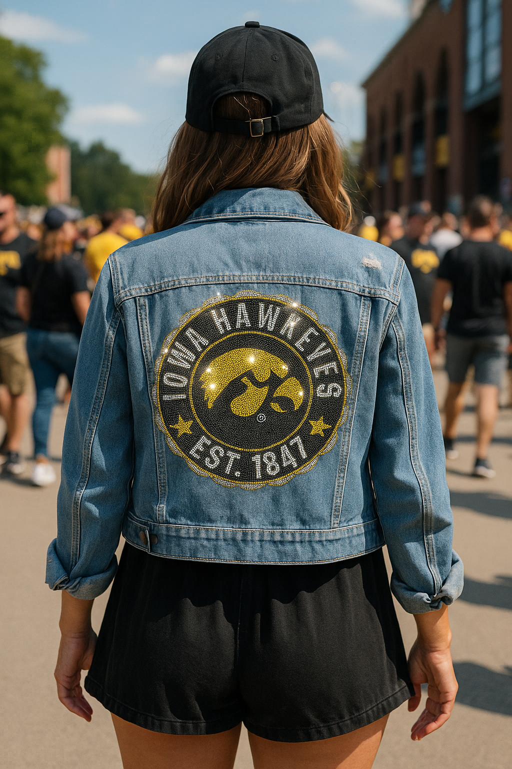 Univ of Iowa EST. 1841 Blue Denim Jacket