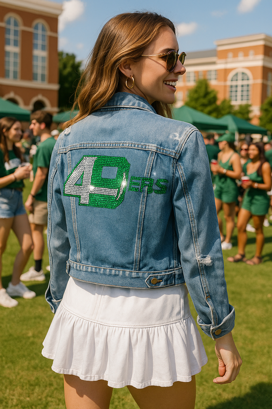 University of N Carolina-Charlotte 49ers Blue Denim Jacket