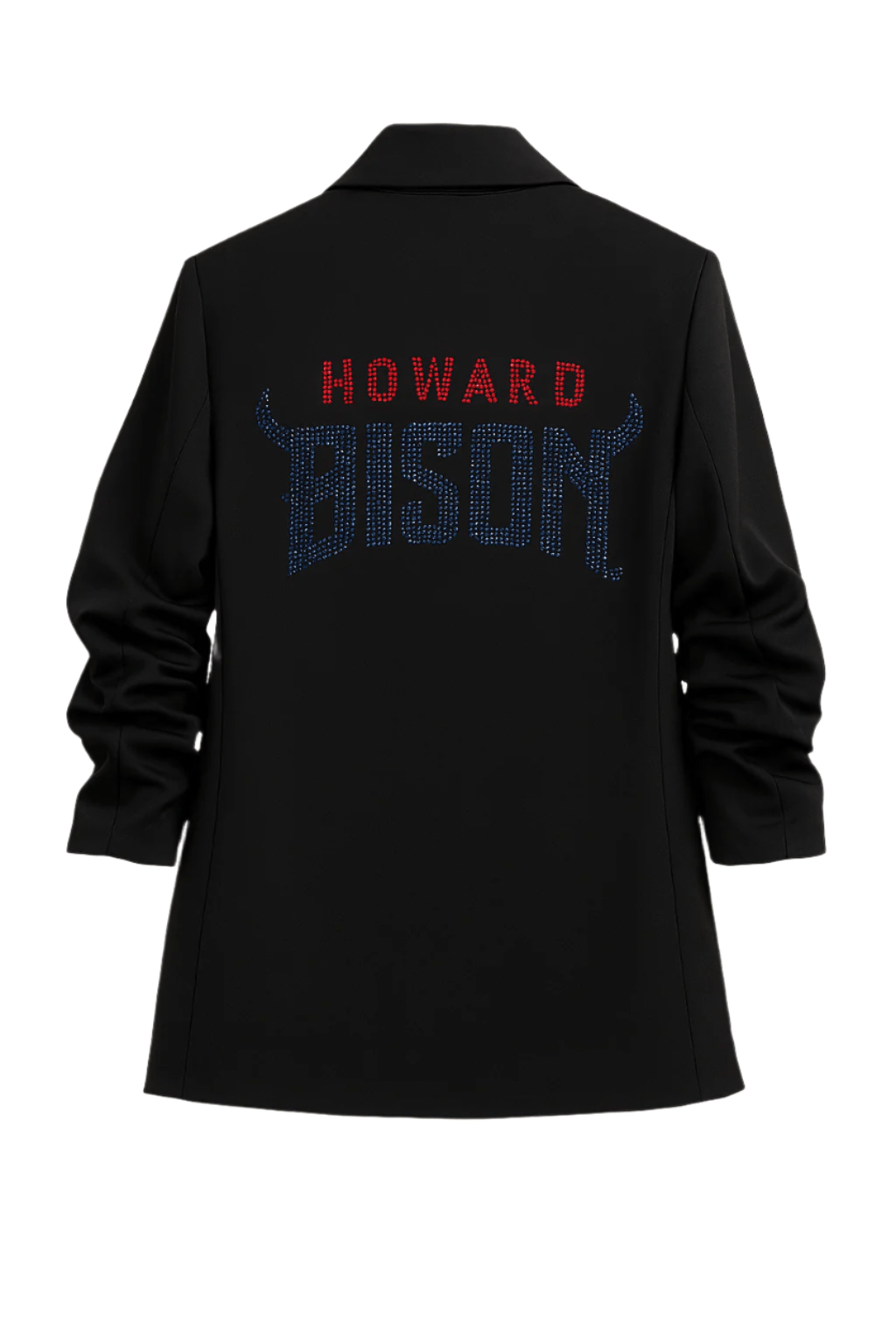 Game Day Blazer, Ruched Black, Howard University Bison
