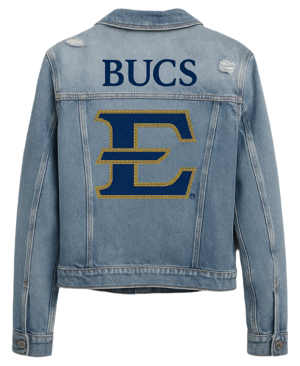 Game Day Jacket, Denim, East Tennessee State Bucs E
