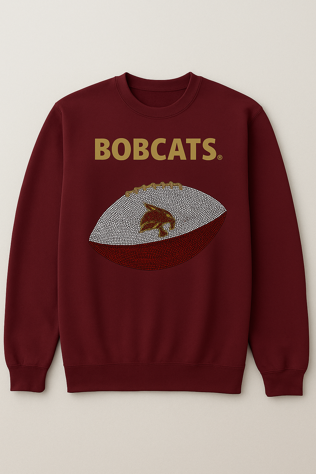 Game Day Sweatshirt, Crewneck Maroon, Texas State Bobcats Football