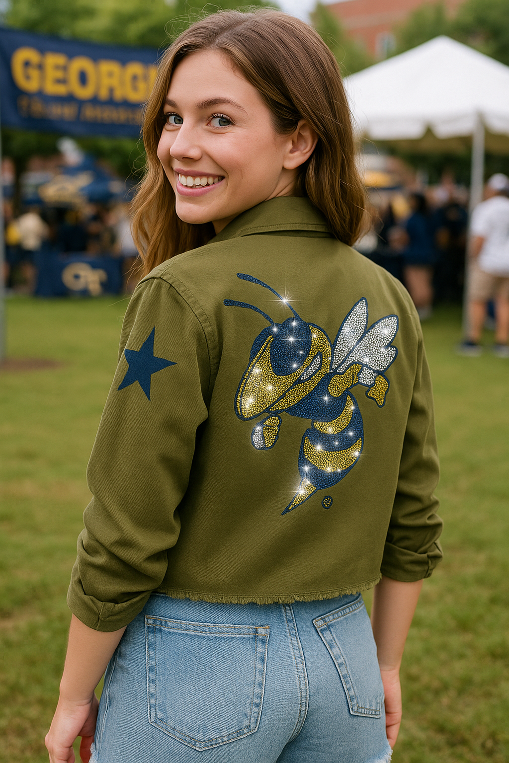 Georgia Tech Buzz Green Shacket