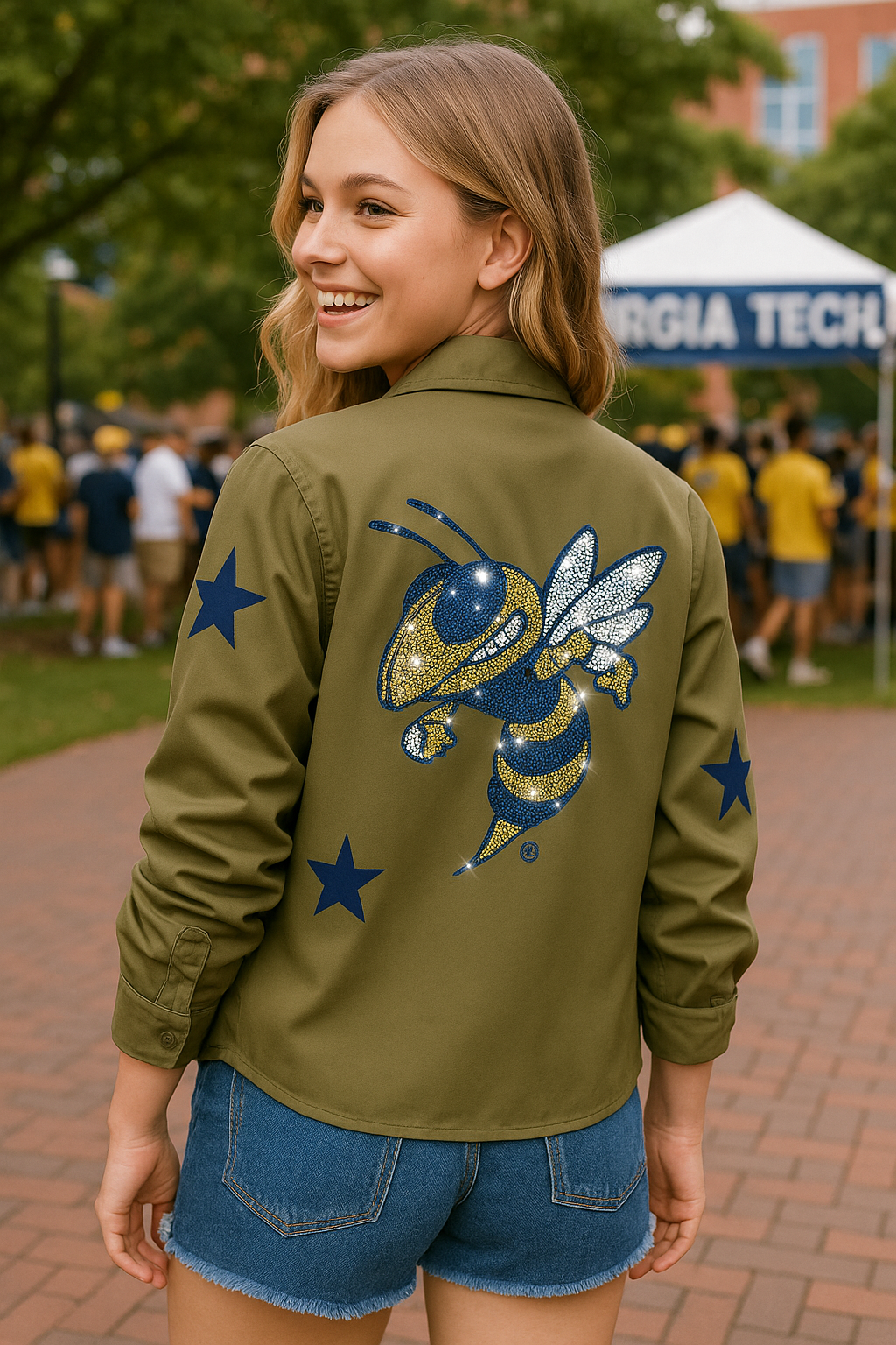 Georgia Tech Buzz Green Shacket