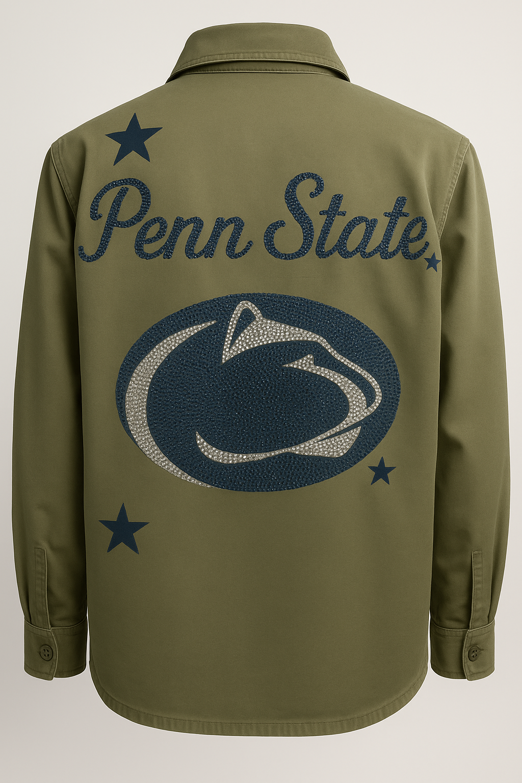 Penn State & Decal Green Army Shacket